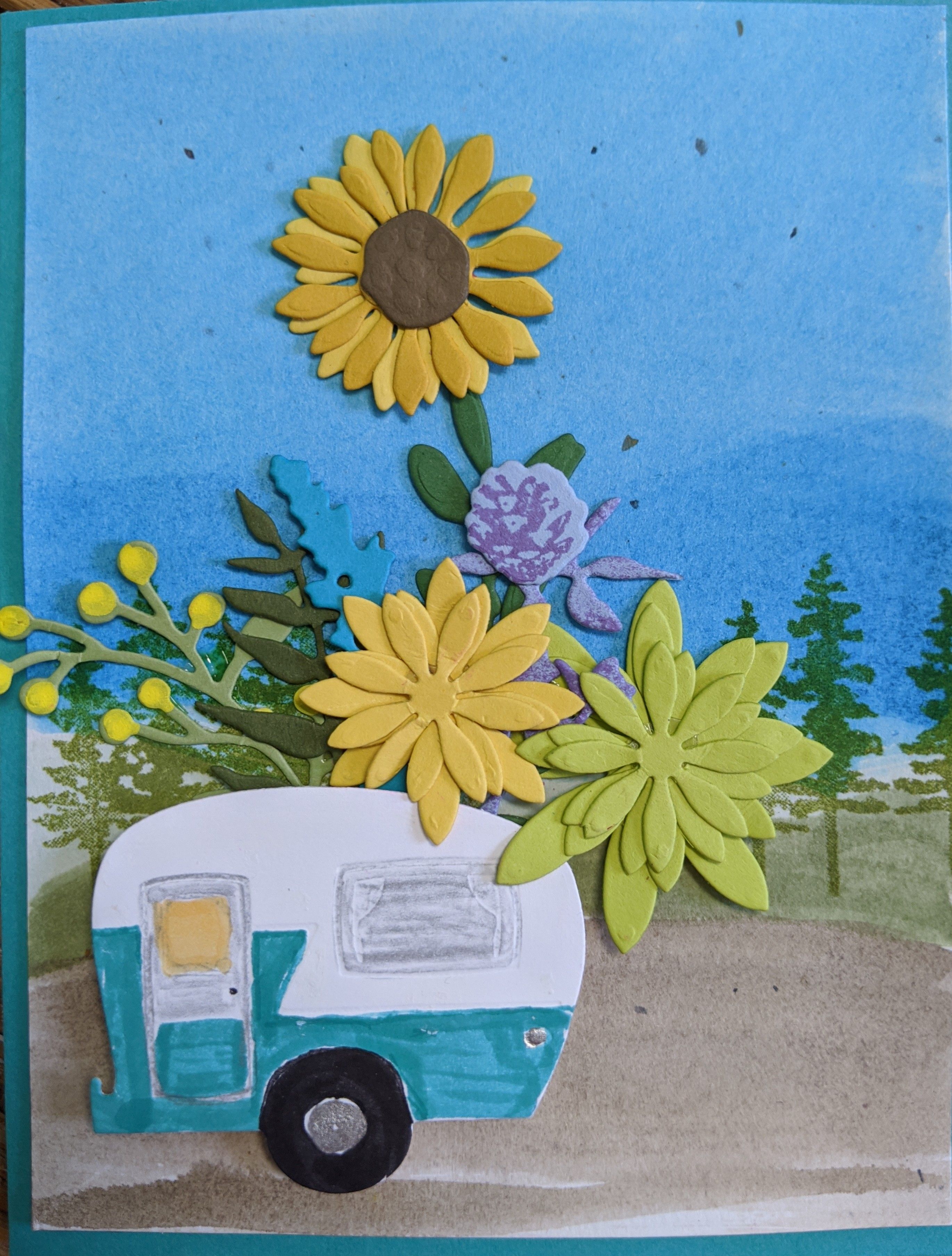 Handmade Card for Retro Road Tripper/ Vintage Vacationer